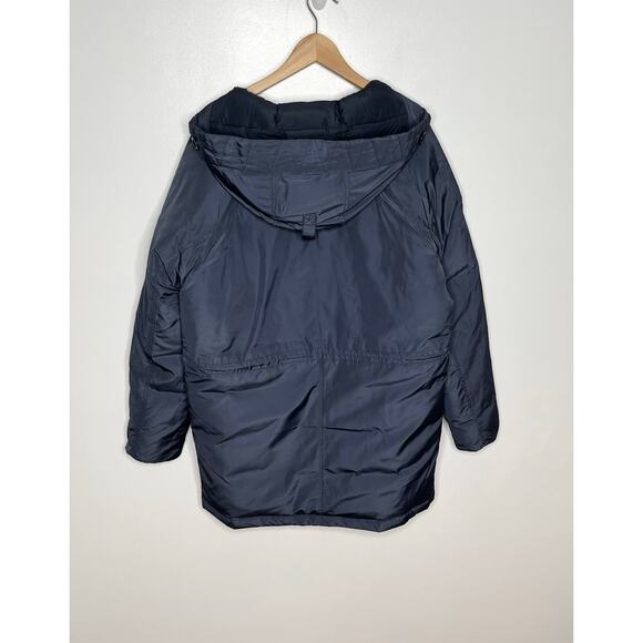 Quince Men's Recycled Primaloft Parka Jacket Coat Medium Navy Full Zip Pockets - Picture 11 of 13